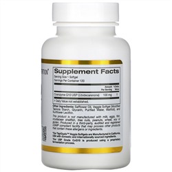 California Gold Nutrition, коэнзим Q10, 100 мг, 120 растительных капсул