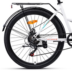 Велосипед 26" Rocket lady Steel 26, цвет белый/бирюзовый, размер 17"