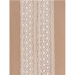 Кружево вязаное, 70 мм, 10±1 м, бежевое
