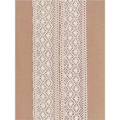 Кружево вязаное, 70 мм, 10±1 м, бежевое