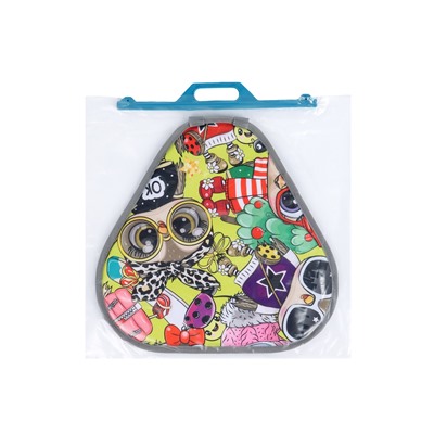 Ледянка мягкая Sova, треугольная, d=41 см, толщина 1.2 см, цвет лимонный, рисунок МИКС