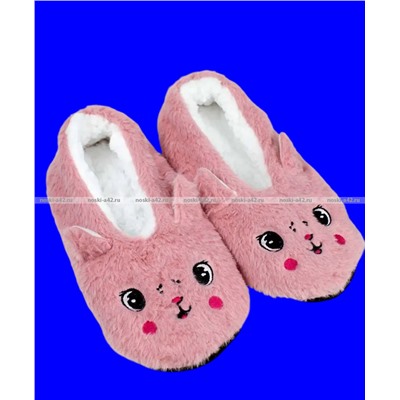 6 ПАР - Носки-тапочки с мехом Мордочки ЖЕНСКИЕ № 2