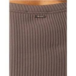 Футболка из трикотажа в широкий рубчик