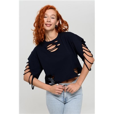 7474 Футболка женская (Темно-синий)