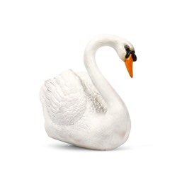 Садовая фигура из полистоуна «Лебедь», 40×37×25 см