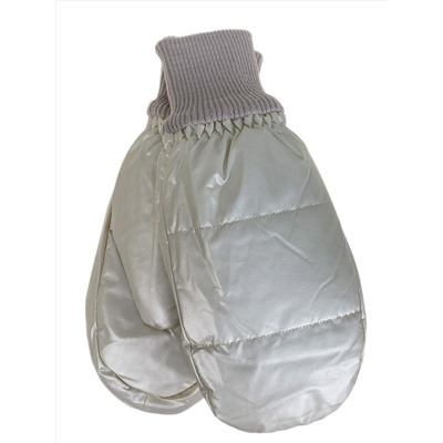 Зимние женские варежки с подкладом из искусственного меха, цвет молочный