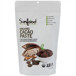 Sunfood, Органическая какао-паста, 454 г (1 фунт)