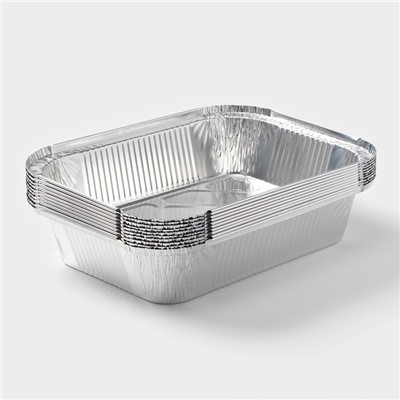 Набор форм для выпечки из фольги Доляна, 1.9 л, 26.5×19×5 см, 10 шт.