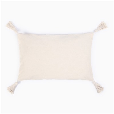 Наволочка декоративная «Этель» Бохо, 30×50 см, цвет молочный, 100% хлопок