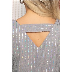 Блуза праздничная Ты ослепляешь! (серая) Б14699-7М