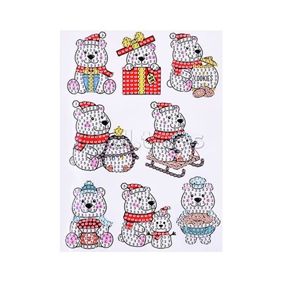 Мозаика алмазная "Северные мишки" в  коробке