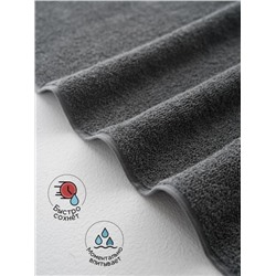 Полотенце махровое банное большое Софатекс 70 * 140 для ванной и бани bs (Серый)