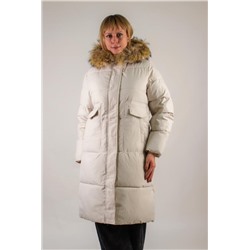 Зимняя парка, натуральный мех арт.625 (Молочный)