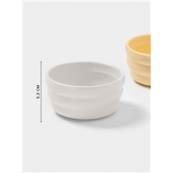 Салатники Доляна «Зефир», 250 мл, d=11 см, набор 2 шт., керамика, белые, жёлтые