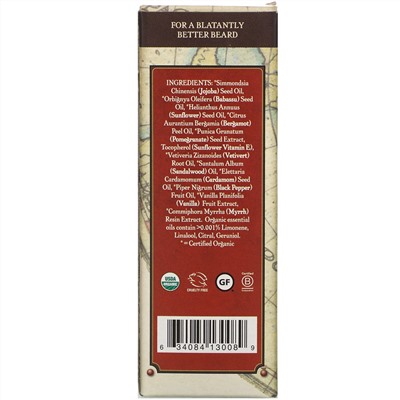 Badger Company, Navigator Class, Beard Oil, Bergamot & Vanilla, 1 fl oz (29.6 ml)