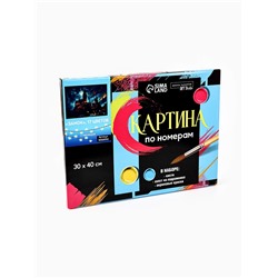 Картина по номерам с подрамником и гирляндой «Замок», 30×40 см