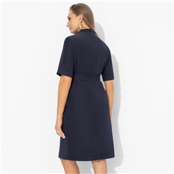 Платье с акцентным воланом, Счастье свободы (blue, с поясом)