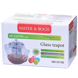 26198 Заварочный чайник стекло 200мл+сито MB (х72)