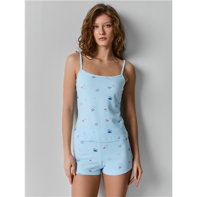 КОМПЛЕКТ ЖЕНСКИЙ (ТОП, ШОРТЫ) 592603