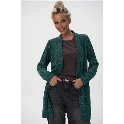 Кардиган Уютный вечер 2 (изумрудный)