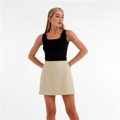 Юбка мини женская MIST, размер 48, бежевая