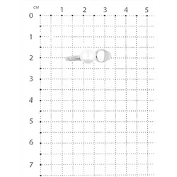 Серьги-пусеты из серебра с культ.жемчугом родированные (трансформеры, 2 в 1) 925 пробы с1608р1005