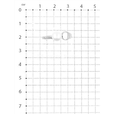 Серьги-пусеты из серебра с культ.жемчугом родированные (трансформеры, 2 в 1) 925 пробы с1608р1005