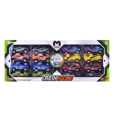 Набор машин "Crash racing" металл, в коробке