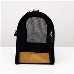 Сумка-переноска каркасная «Улыбка», размер M, 40×21×27 см, коричневая