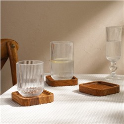 Набор тарелок - подставок SL Home, 10×10×2 см, 3 шт, дуб