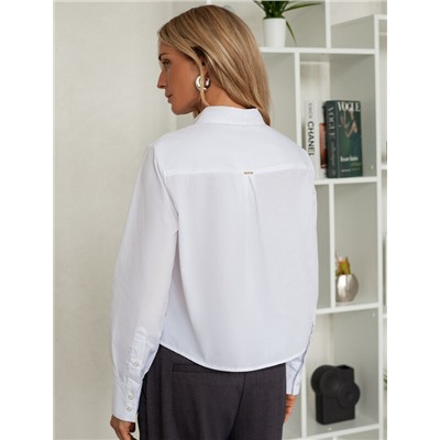 Укороченная блузка из формоустойчивого хлопка