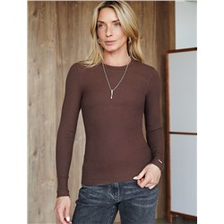 Джемпер из трикотажа в широкий рубчик