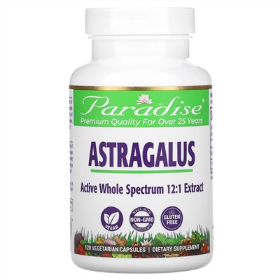 Paradise Herbs, Astragalus, 120 Vegetarian Capsules