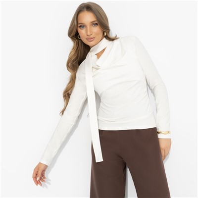 Лонгслив с креативным воротником, Гламур на максималках