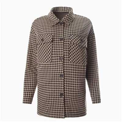 Рубашка с карманами женская Mark Formelle, бежевая, чёрная, размер 44