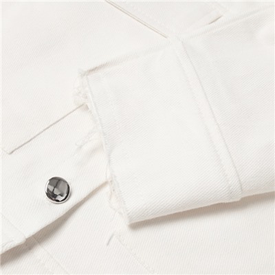 Рубашка женская укороченная с разрезами MIST: Denim, размер 48, белая