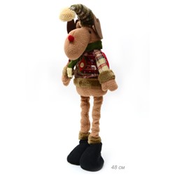 Новогоднее украшение Олень на телескопических ножках 38-48 см / Е149 /уп 60/