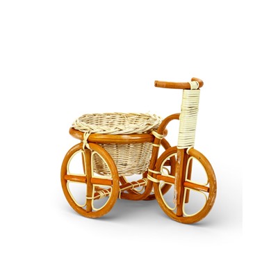 Декоративное кашпо «Велосипед», 31×17×25 см, деревянное, плетёное