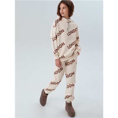 Комплект трикотажный для девочек: толстовка, брюки