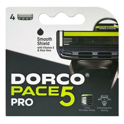 Кассеты для бритвы DORCO PACE-5 PRO (4 шт.), FVA1040