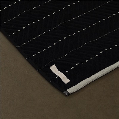 Коврик махровый SL HOME: Lines «Дарк Маре», 50×70 см, хлопок 100%