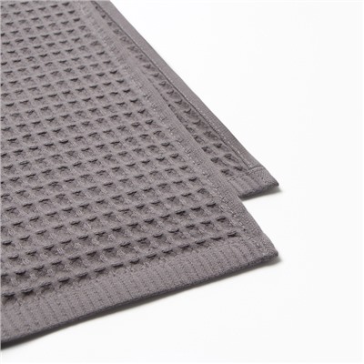 Банные полотенца LoveLife Waffle gray, 2 шт.: 100×150, 50×100 см, хлопок 100%