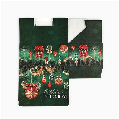 Коробка подарочная новогодняя складная «С Новым годом», 22×15×10 см