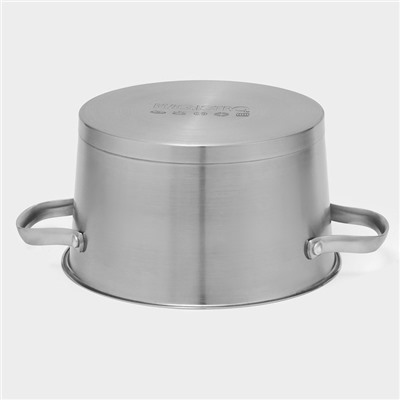 УЦЕНКА Кастрюля Magistro HiTech Steel 4 л d=22 см, h=13 см, нержавеющая сталь, индукция