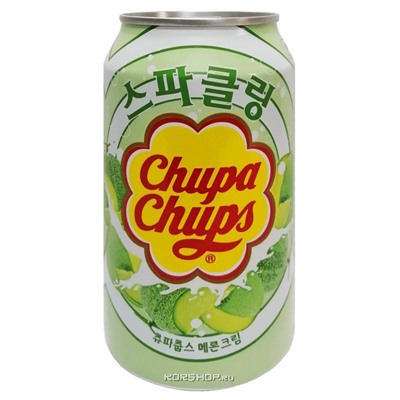 Газированный напиток со вкусом дыни со сливками Chupa Chups, Корея, 345 мл