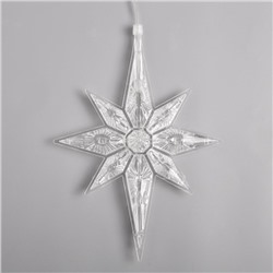 УЦЕНКА Гирлянда «Нить», 2 м, с насадками «Полярная звезда», IP20, 30 LED, 220 В, мигание, прозрачная нить, свечение мульти