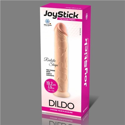 Телесный фаллоимитатор JoyStick на присоске - 19,2 см.