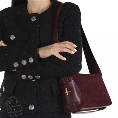 Сумка женская кожаная 5736BDAA wine red Baidou/30