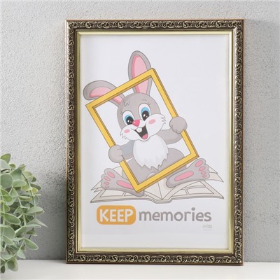 Фоторамка для фото 21×30 см Keep memories «Винтаж», пластик, венге, (пластиковый экран)