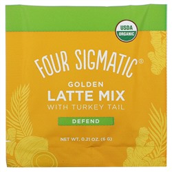Four Sigmatic, Golden Latte Mix with Turkey Tail, 10 Packets, 0.21 oz (6 g) Each
